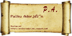 Palku Adorján névjegykártya